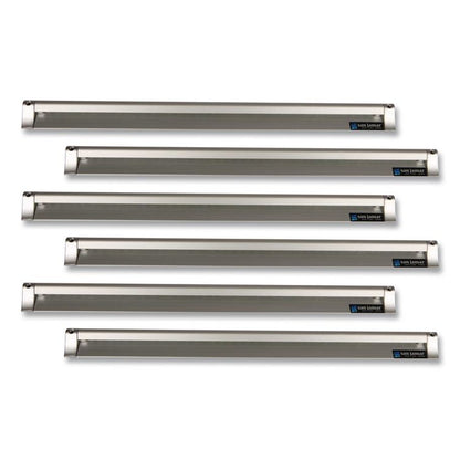 Check Rack, 36 x 0.75 x 2, Silver, 6/Carton