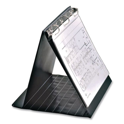 Easel Round Ring Binder, 3 Rings, 1" Capacity, 11 x 8.5, Black