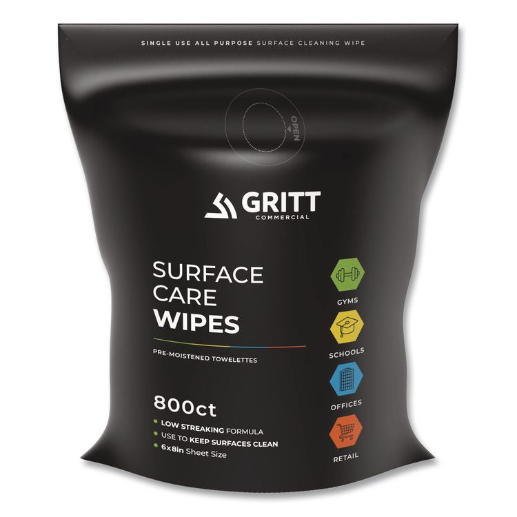 Surface Care Wipes, 1-Ply, 6 x 8, Fresh Scent, White, 800 Wipes