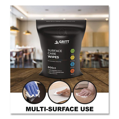 Surface Care Wipes, 1-Ply, 6 x 8, Fresh Scent, White, 800 Wipes
