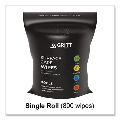 Surface Care Wipes, 1-Ply, 6 x 8, Fresh Scent, White, 800 Wipes