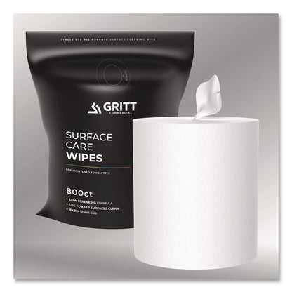 Surface Care Wipes, 1-Ply, 6 x 8, Fresh Scent, White, 800 Wipes