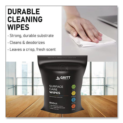 Surface Care Wipes, 1-Ply, 6 x 8, Fresh Scent, White, 800 Wipes