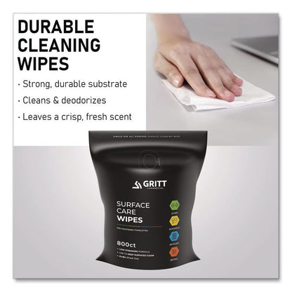 Surface Care Wipes, 1-Ply, 6 x 8, Fresh Scent, White, 800 Wipes