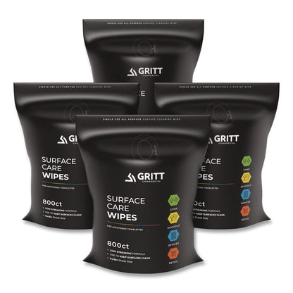 Surface Care Wipes, 1-Ply, 6 x 8, Fresh, White, 800/Pack, 4 Packs/Carton