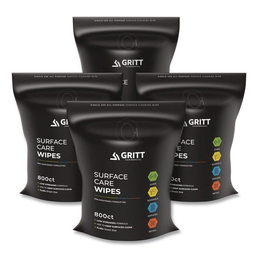 Surface Care Wipes, 1-Ply, 6 x 8, Fresh, White, 800/Pack, 4 Packs/Carton
