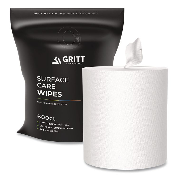 Surface Care Wipes, 1-Ply, 6 x 8, Fresh, White, 800/Pack, 4 Packs/Carton