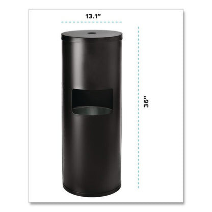 Dispenser and Wipes Starter Kit, 13.1 x 13.1 x 36, Black