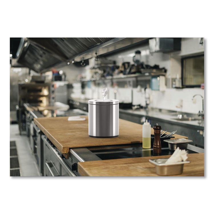 Stainless Steel Tabletop Wipes Dispenser, 10 x 10 x 11.75, Brushed Stainless Steel