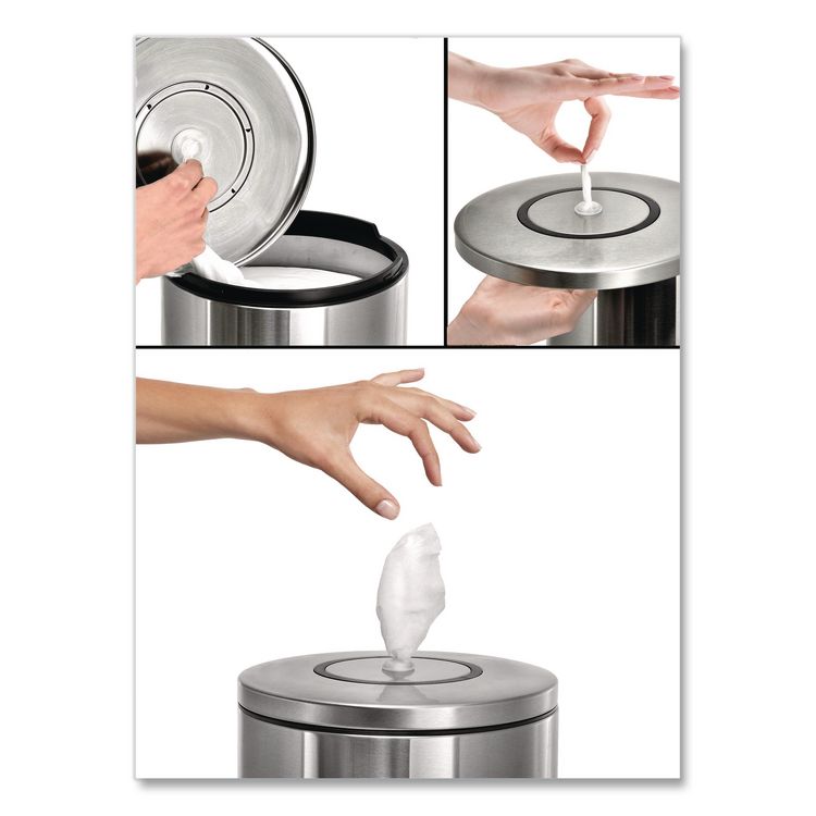Stainless Steel Tabletop Wipes Dispenser, 10 x 10 x 11.75, Brushed Stainless Steel