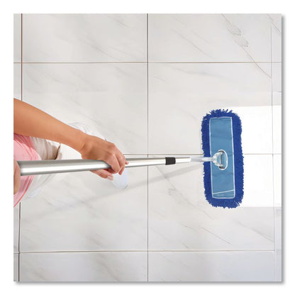 Microfiber Looped Dust Mop Pad Head, 24 x 5, Blue