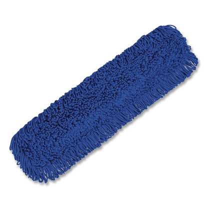 Microfiber Looped Dust Mop Pad Head, 36 x 5, Blue