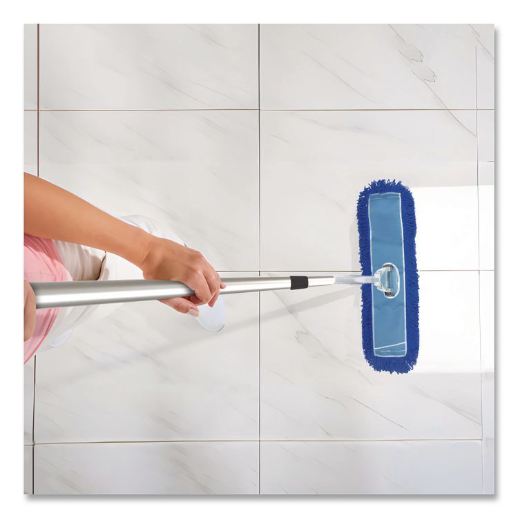 Microfiber Looped Dust Mop Pad Head, 36 x 5, Blue