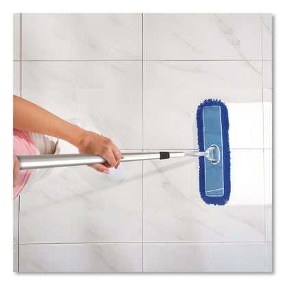 Microfiber Looped Dust Mop Pad Head, 36 x 5, Blue, 12/Carton