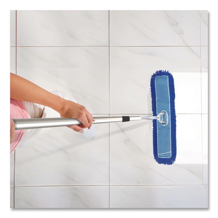 Microfiber Looped Dust Mop Pad Head, 48 x 5, Blue