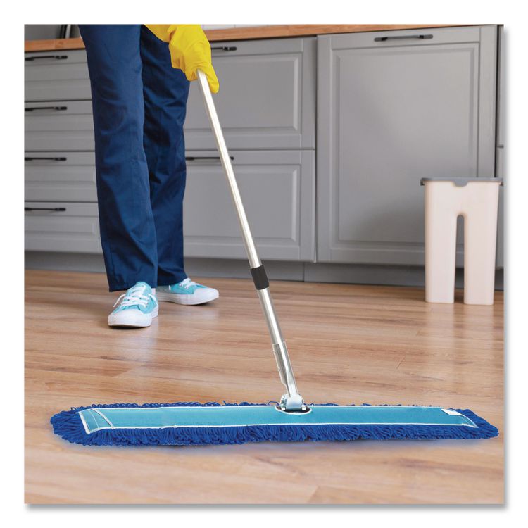 Microfiber Looped Dust Mop Pad Head, 60 x 5, Blue