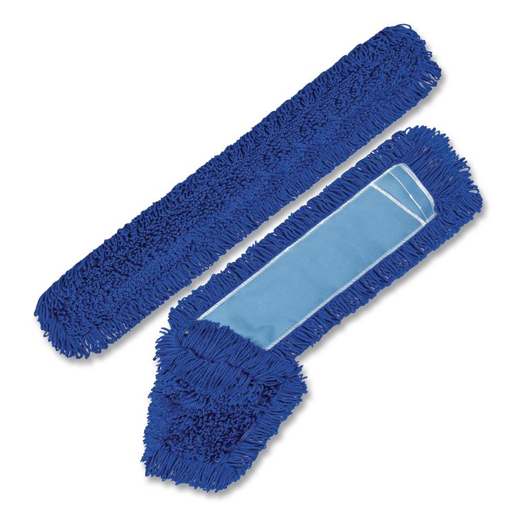 Microfiber Looped Dust Mop Pad Head, 60 x 5, Blue