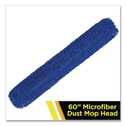 Microfiber Looped Dust Mop Pad Head, 60 x 5, Blue