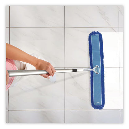 Microfiber Looped Dust Mop Pad Head, 60 x 5, Blue, 3/Pack