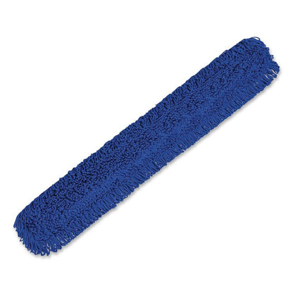 Microfiber Looped Dust Mop Pad Head, 60 x 5, Blue, 6/Pack