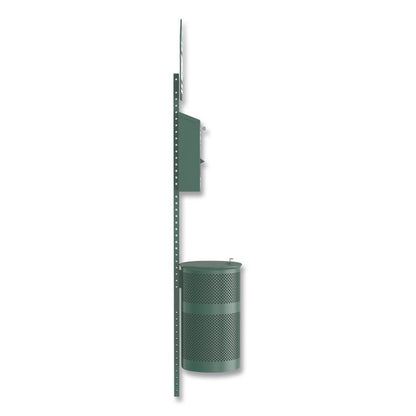 Pet Waste Station Kit with Roll Bag Locking Dispenser, 11.5 Gallon Round Lidded Trash Can, Pole, and Glow-in-the-Dark Sign