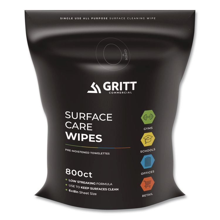 Surface Care Wipes, 1-Ply, 6 x 8, Fresh, White, 800/Pack, 4 Packs/Carton