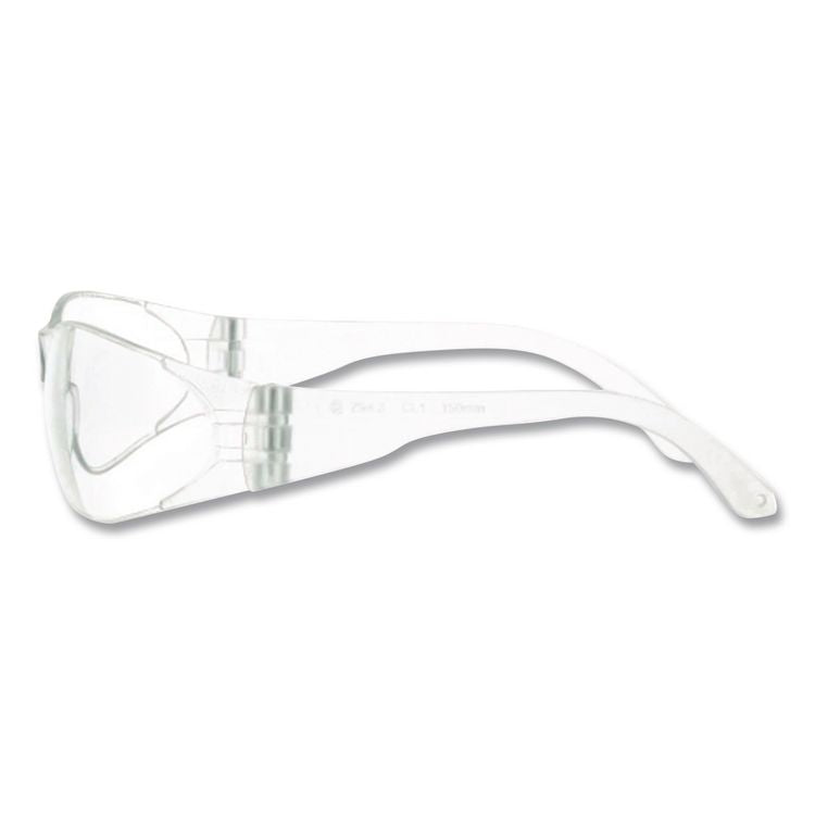 Checklite Safety Glasses, Frameless, Clear Single Hard Coat Scratch-Resistant Lens, 12/Box