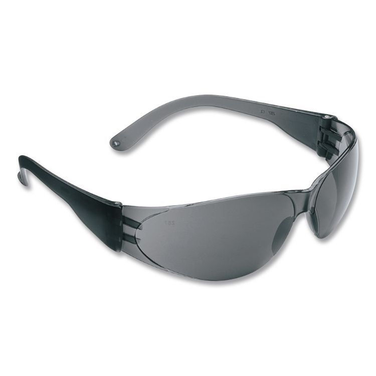 Checklite Safety Glasses, Frameless, Gray Single Hard Coat Scratch-Resistant Lens, 12/Box