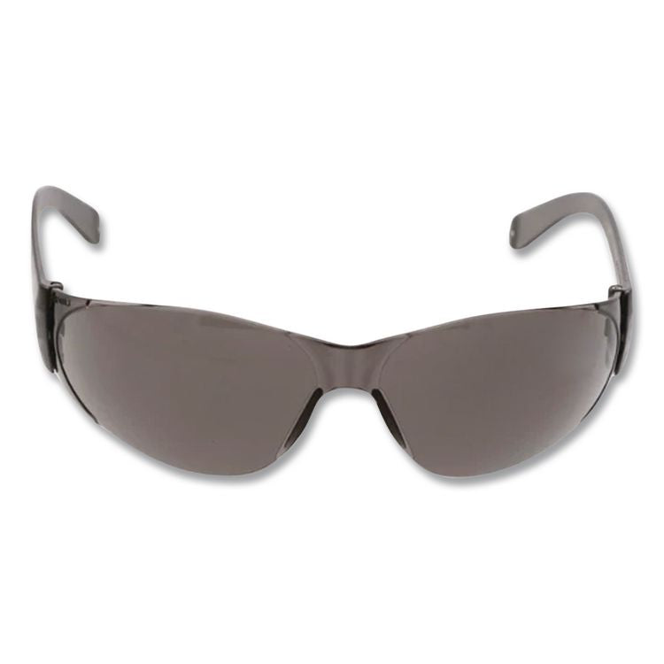 Checklite Safety Glasses, Frameless, Gray Single Hard Coat Scratch-Resistant Lens, 12/Box