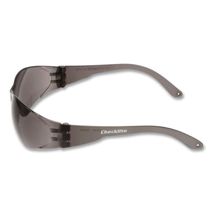Checklite Safety Glasses, Frameless, Gray Single Hard Coat Scratch-Resistant Lens, 12/Box