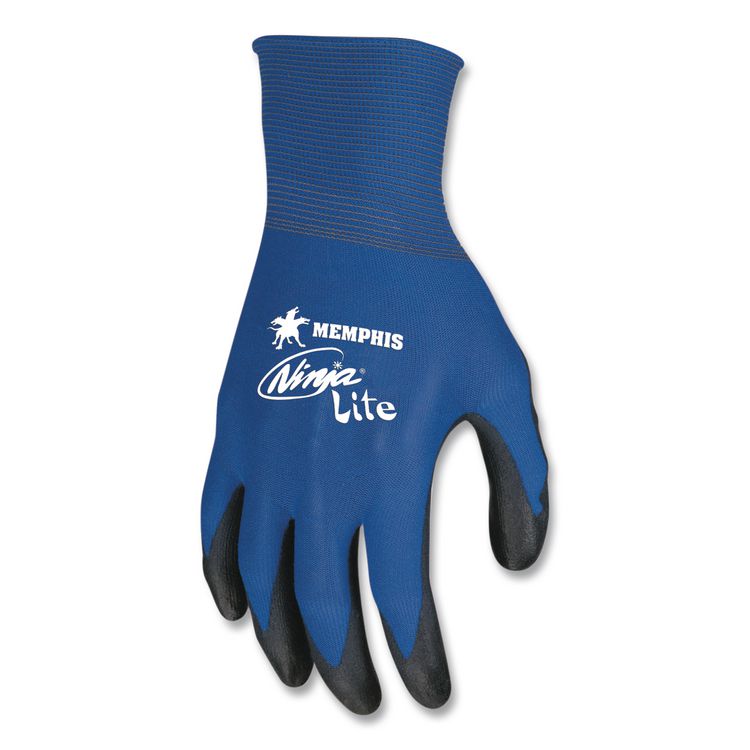Ultra Tech Tactile Dexterity Work Gloves, EN388: 4131, Small, Blue/Black, 12 Pairs