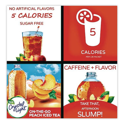 Flavored Drink Mix, Peach Tea, 0.09 oz Packet, 30/Box