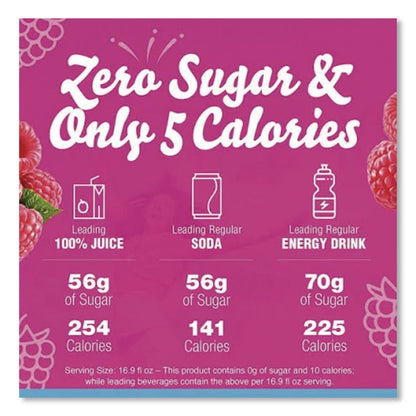Flavored Drink Mix, Raspberry Ice, 0.08 oz Packet, 30/Box