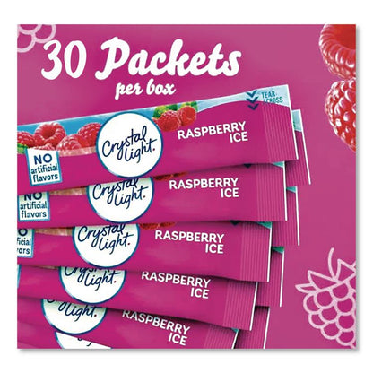 Flavored Drink Mix, Raspberry Ice, 0.08 oz Packet, 30/Box