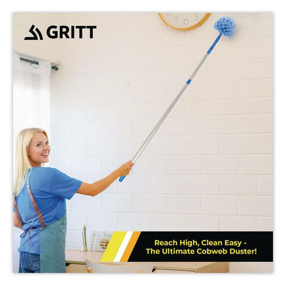 Cobweb/Corner Duster Brush with Telescopic Pole, 3 ft to 6 ft Handle, 2/Kit