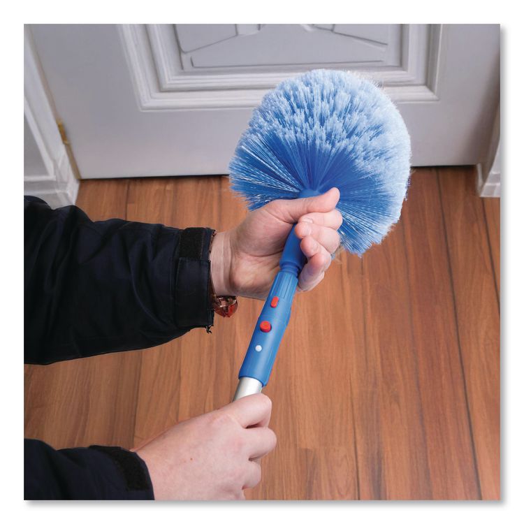 Cobweb/Corner Duster Brush with Telescopic Pole, 3 ft to 6 ft Handle, 2/Kit