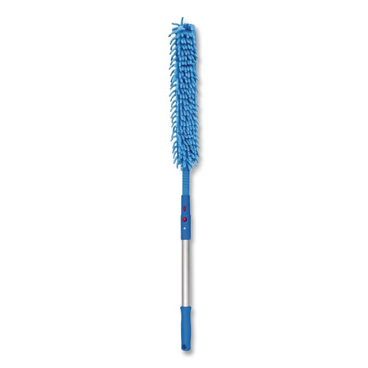 Flexible Wand Duster with Microfiber and Chenille Sleeve and 20" Pole