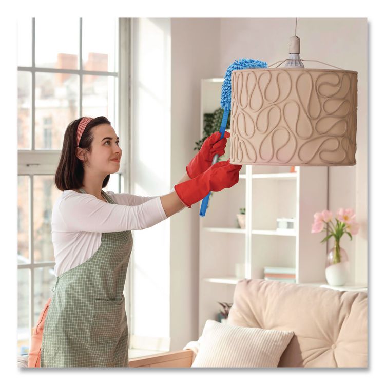 Flexible Wand Duster with Microfiber and Chenille Sleeve and 20" Pole, 2/Kit