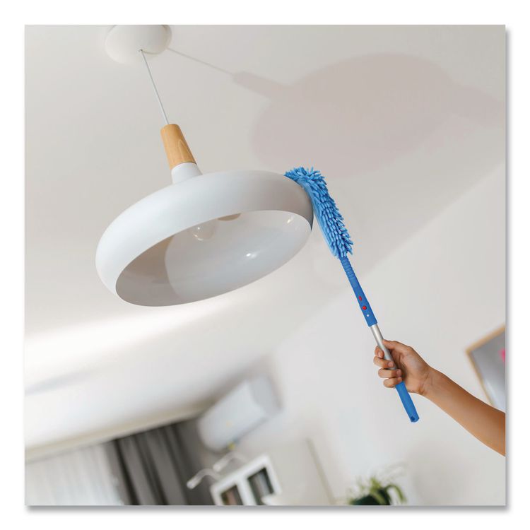 Flexible Wand Duster with Microfiber and Chenille Sleeve and 20" Pole, 2/Kit