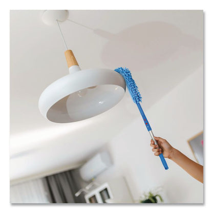 Flexible Wand Duster with Microfiber and Chenille Sleeve and 20" Pole, 3/Kit