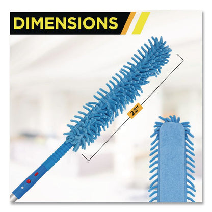 Flexible Wand Duster with Microfiber and Chenille Sleeve, 22" Length, 3/Pack