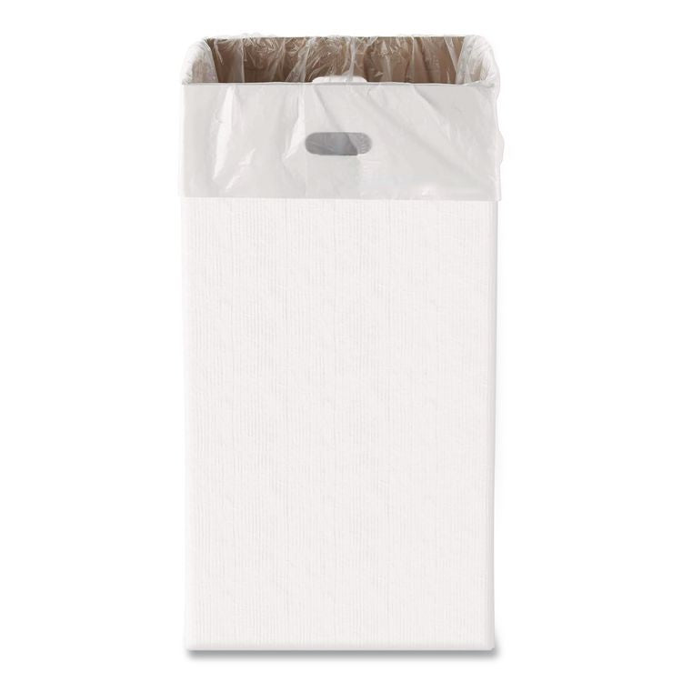 30 Gallon Corrugated Cardboard Trash Can and Recycling Container, White, 4/Carton
