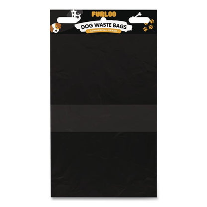 Pet Waste Station Header Heavy-Duty Leak-Resistant Dog Waste Refill Bags, Open-Face, 8.5" x 13.4", Black, 1000 Bags/Carton