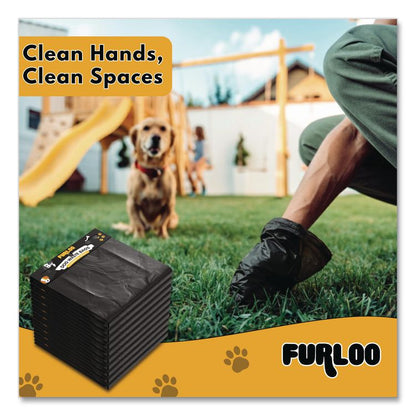 Pet Waste Station Header Heavy-Duty Leak-Resistant Dog Waste Refill Bags, Open-Face, 8.5" x 13.4", Black, 1000 Bags/Carton