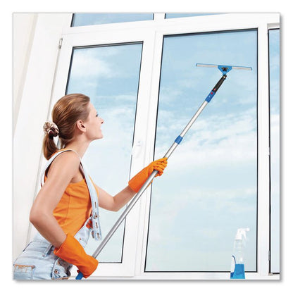 Pro Window Washing Kit with Swivel Squeegee and 6 ft Telescopic Pole, 14" Wide Blade, 2/Kit