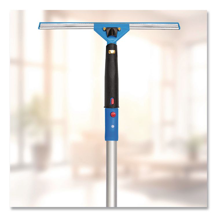 Pro Window Washing Kit with Swivel Squeegee and 6 ft Telescopic Pole, 14" Wide Blade, 3/Kit
