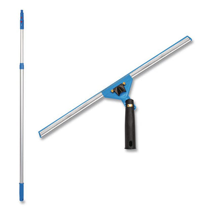 Pro Window Washing Kit with Swivel Squeegee and 6 ft Telescopic Pole, 18" Wide Blade