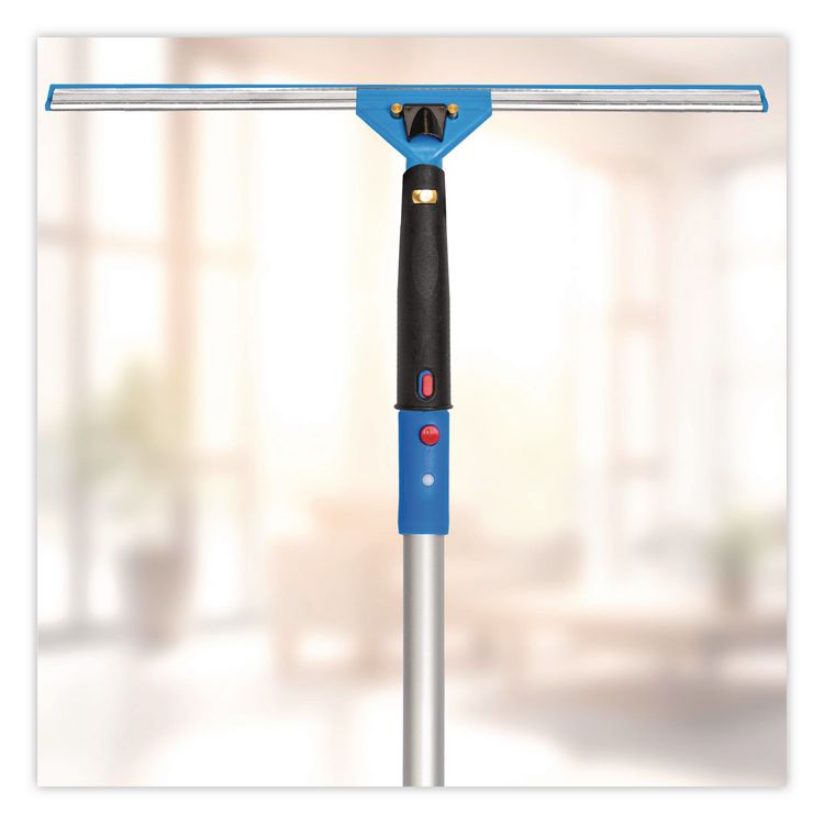 Pro Window Washing Kit with Swivel Window Squeegee and 20" Pole, 18" Wide Blade, 3/Kit