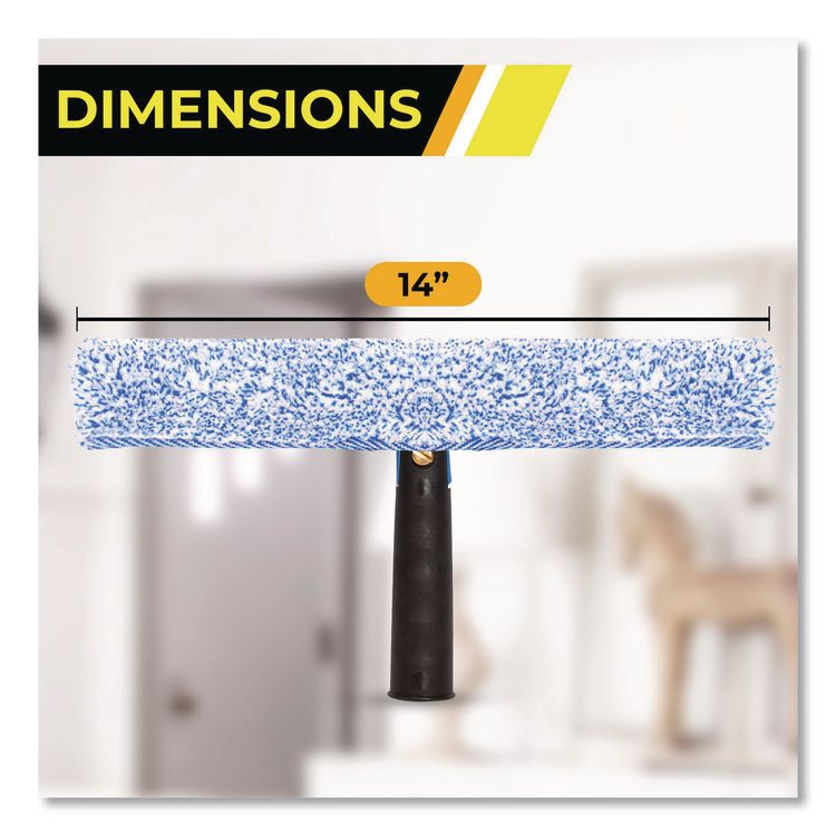 Heavy-Duty Swivel Window Washer, 14" Wide Blade, 2/Pack