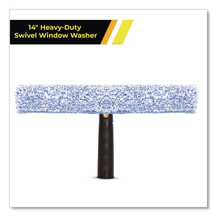 Heavy-Duty Swivel Window Washer, 14" Wide Blade, 2/Pack